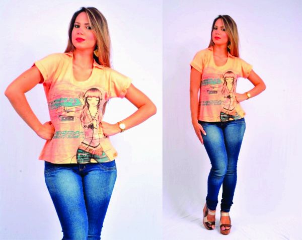 Blusa Feminina em Viscolycra REF.571 Blusa F